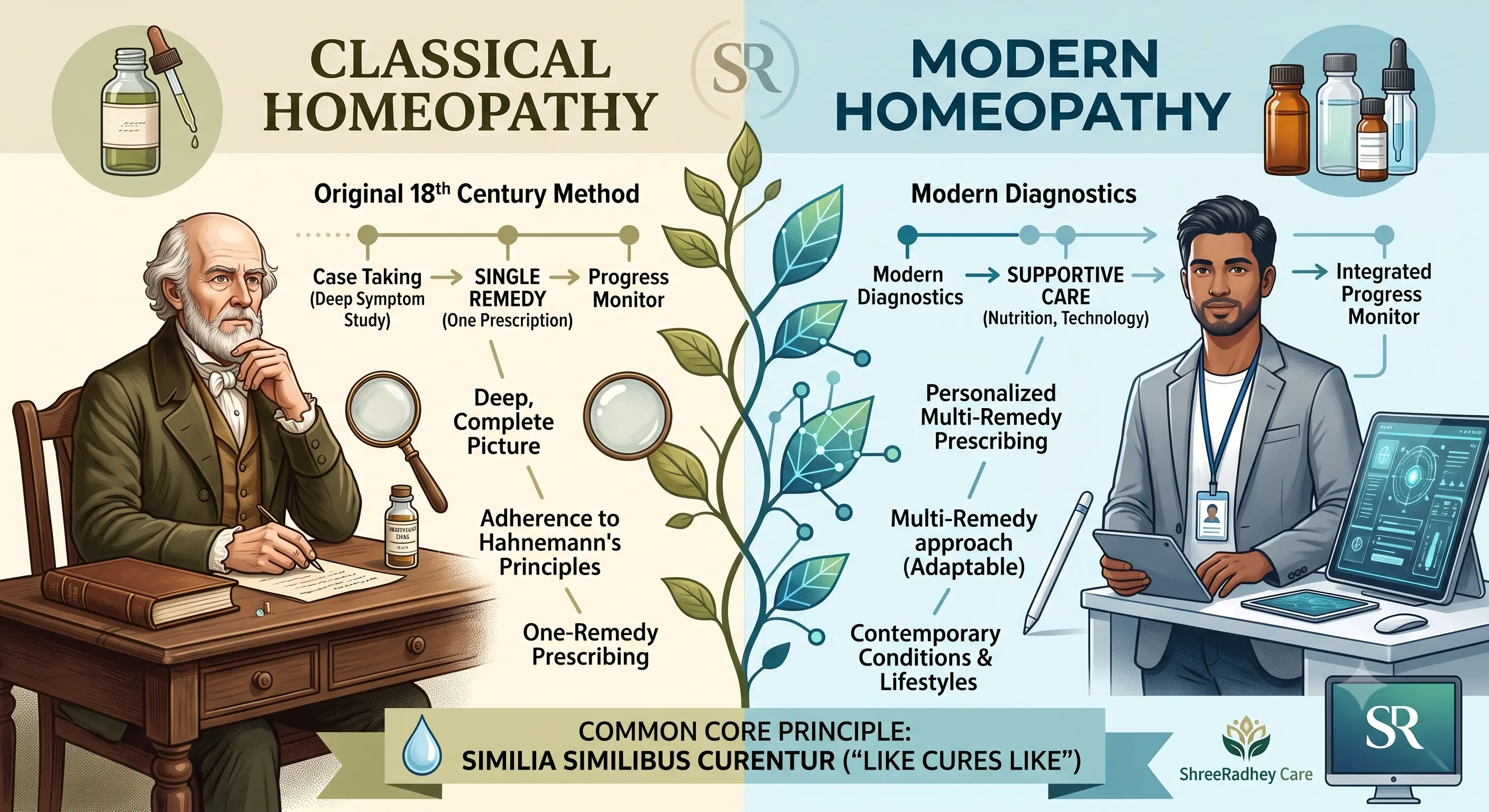Difference Between Classical Homeopathy and Modern Homeopathy